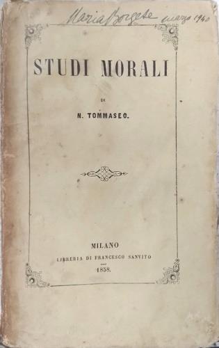 Studi morali - copertina