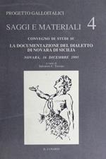 La documentazione del dialetto di Novara di Sicilia