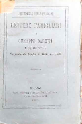 Lettere famigliari a suoi tre fratelli