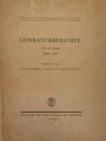 Literaturberichte f�r die Jahre 1939-1947