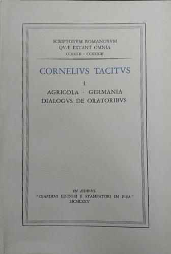 Agricola. Germania, Dialoguies de oratoribus