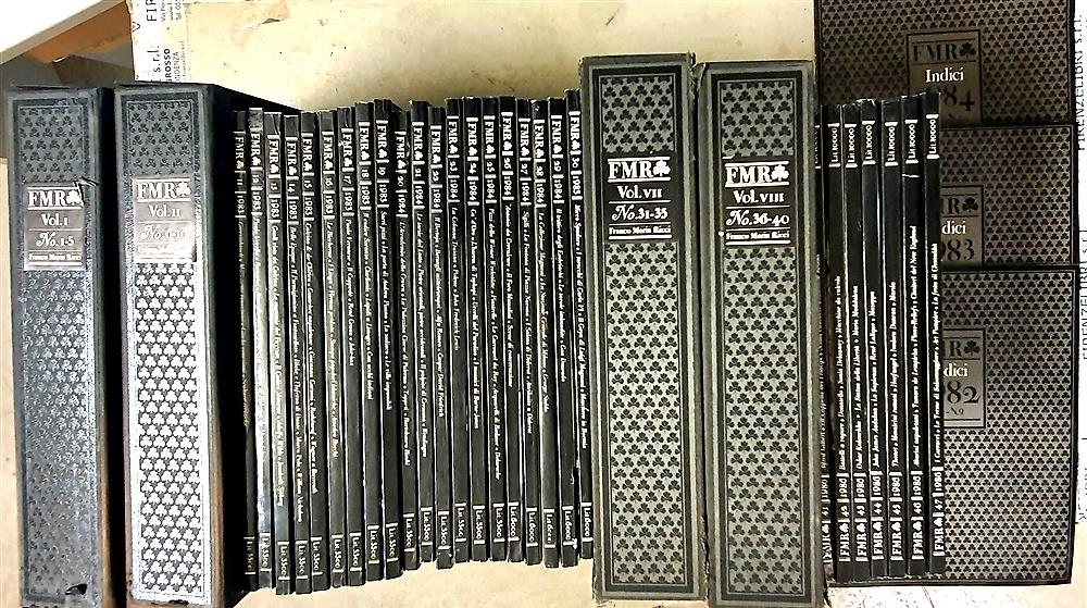 FMR. Lotto costituito da 46 fascicoli dal numero 1 al 47. allegato numero 01 con descrizione dell'opera. e indici 1982, 1983, 1984