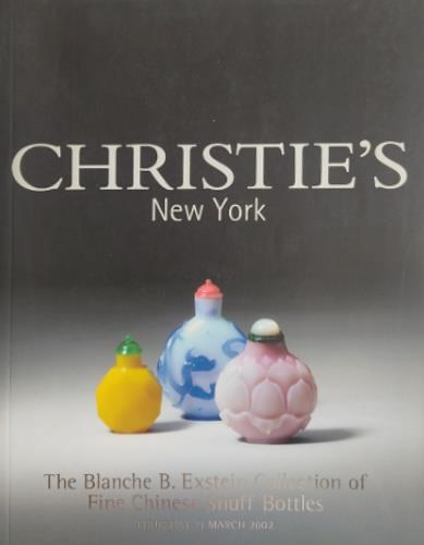 The Blanche B. Exstein Collection of Fine Chinese Snuff Bottles. Christie's New York, 21 March 2002 - copertina
