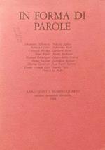 In forma di parole. Anno quinto, numero quarto. Ottobre, novembre, dicembre, 1984. Anonimo Albanese, Nikolaj A�ev, Edmond Jab�s, Adrienne Rich, Cristoph Meckel e altri