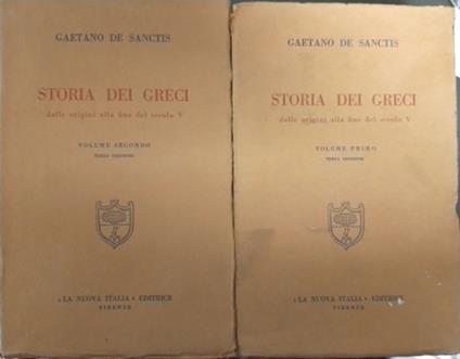 Storia dei Greci. Dalle origini alla fine del secolo V - copertina