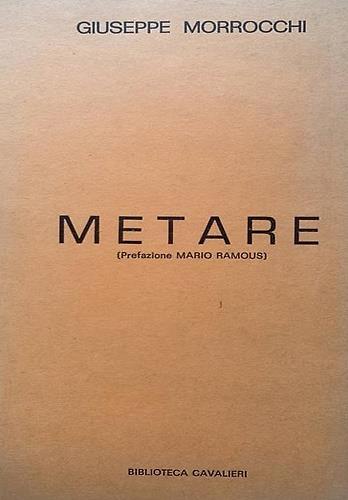 Metare. Poesie - copertina