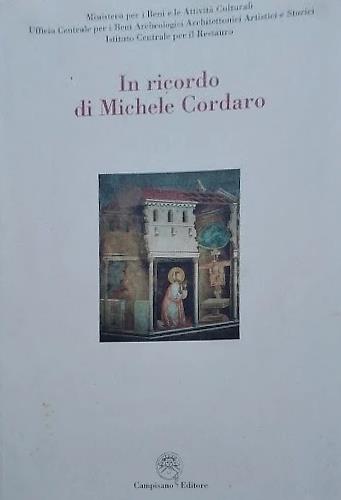 In ricordo di Michele Cordaro - copertina