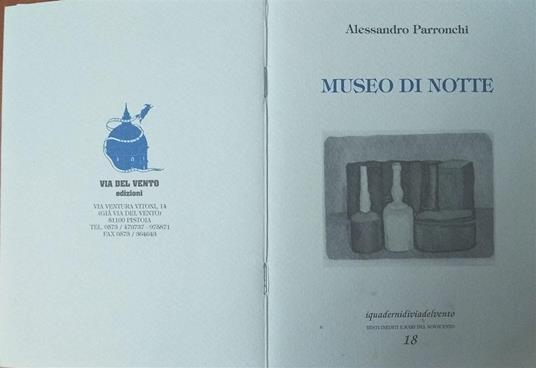 Museo di notte - copertina