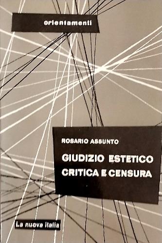 Giudizio estetico critica e censura. Meditazioni e indagini - copertina