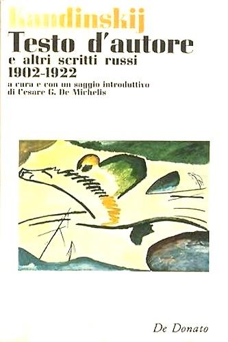 Testo d'autore e altri scritti russi 1902-1922 - copertina