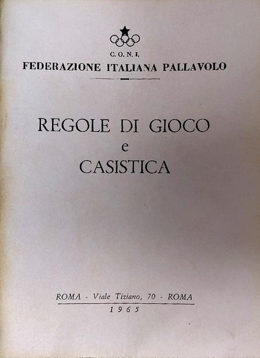 Regole di gioco e casistica - copertina