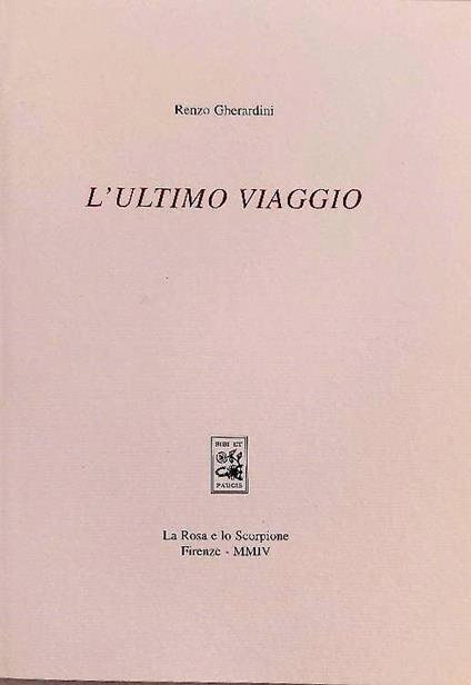 L' ultimo viaggio [Poesie] - copertina