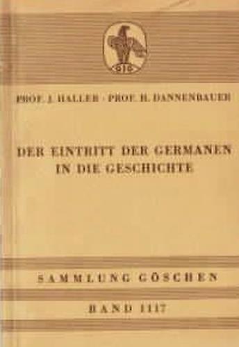 Der Eintritt der Germanen in die Geschichte - copertina