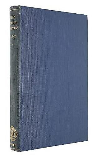 A selection of greek historical inscriptions. Volume II: From 403 to 323 B.C - copertina