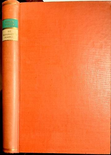 Die wandmaleei pompejis. Eine einfuhrung in ihr verstandnis - copertina