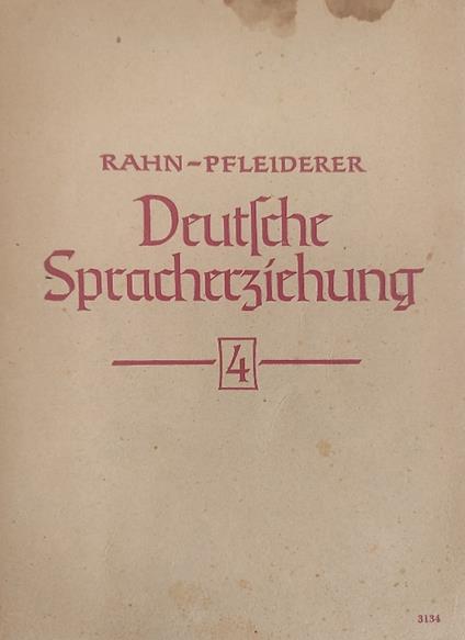 Deutsche Spracherziehung. Heft 4 - copertina