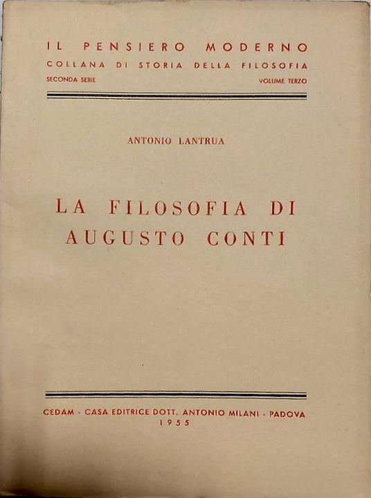 La filosofia di Augusto Conti - copertina