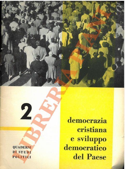 Quaderni di studi politici 2, democrazia cristiana e sviluppo democratico del paese - copertina