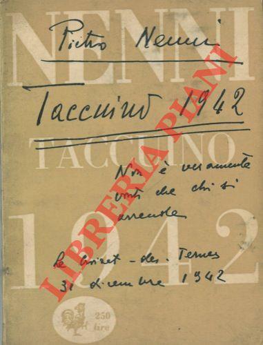 Taccuino 1942 - Pietro Nenni - copertina