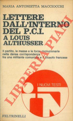 Lettere dall'interno del PCI a Louis Althusser - Maria Antonietta Macciocu - copertina