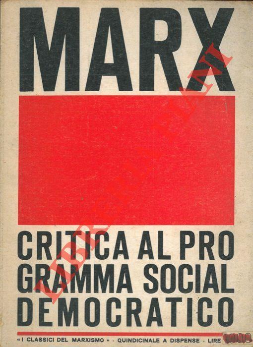 Critica al programma socialdemocratico - copertina