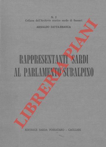 Rappresentanti sardi al parlamento subalpino - copertina