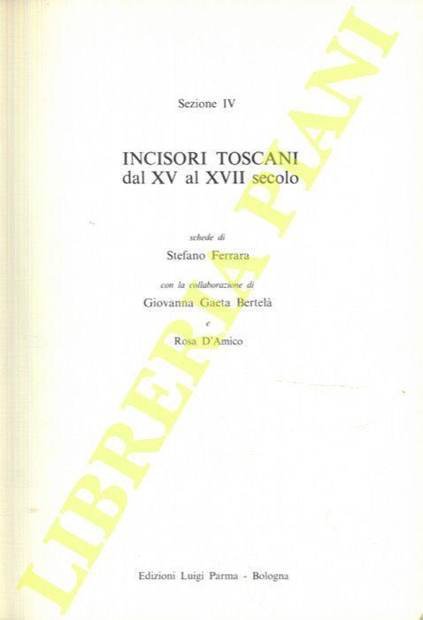 Incisori toscani dal XV al XVII secolo - copertina