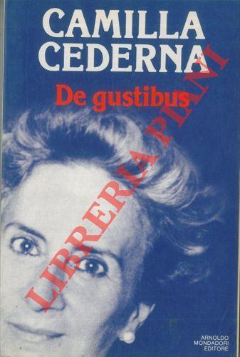 De gustibus - Camilla Cederna - copertina