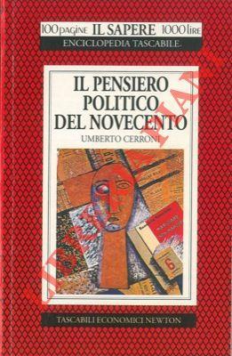 Il pensiero politico del novecento - Umberto Cerroni - copertina