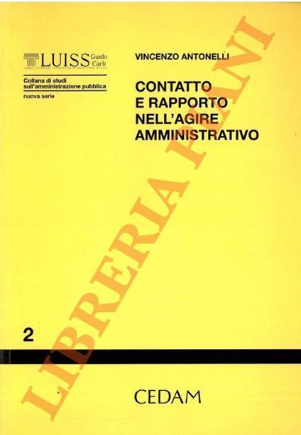 Contatto e rapporto nell’agire amministrativo - S. Antonelli - copertina