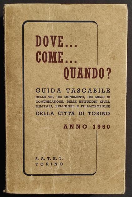 Dove Come Quando? - copertina