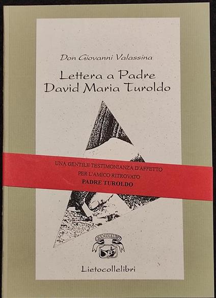 Lettera a Padre David Maria Turoldo - copertina