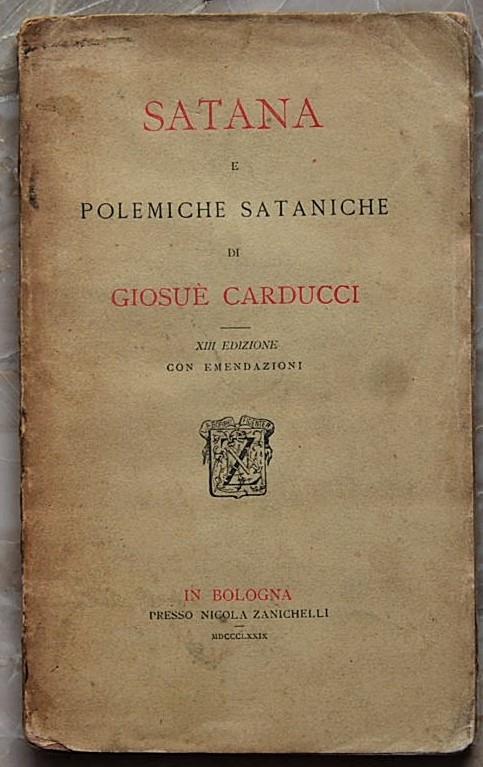 Satana E Polemiche Sataniche - Giosuè Carducci - copertina