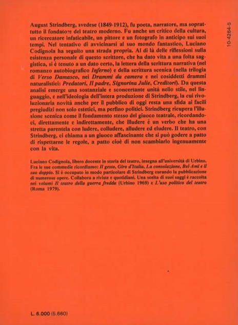 Strindberg o la forza di contraddirsi - Luciano Codignola - 2