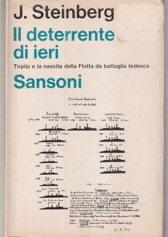 Il "deterrente" di ieri Tirpitz e la nascita della flotta da battaglia tedesca 1890-1914 Prefazione del capitano di fregata M.G. Saunders della Real Marina Britannica - Jonathan Steinberg - copertina