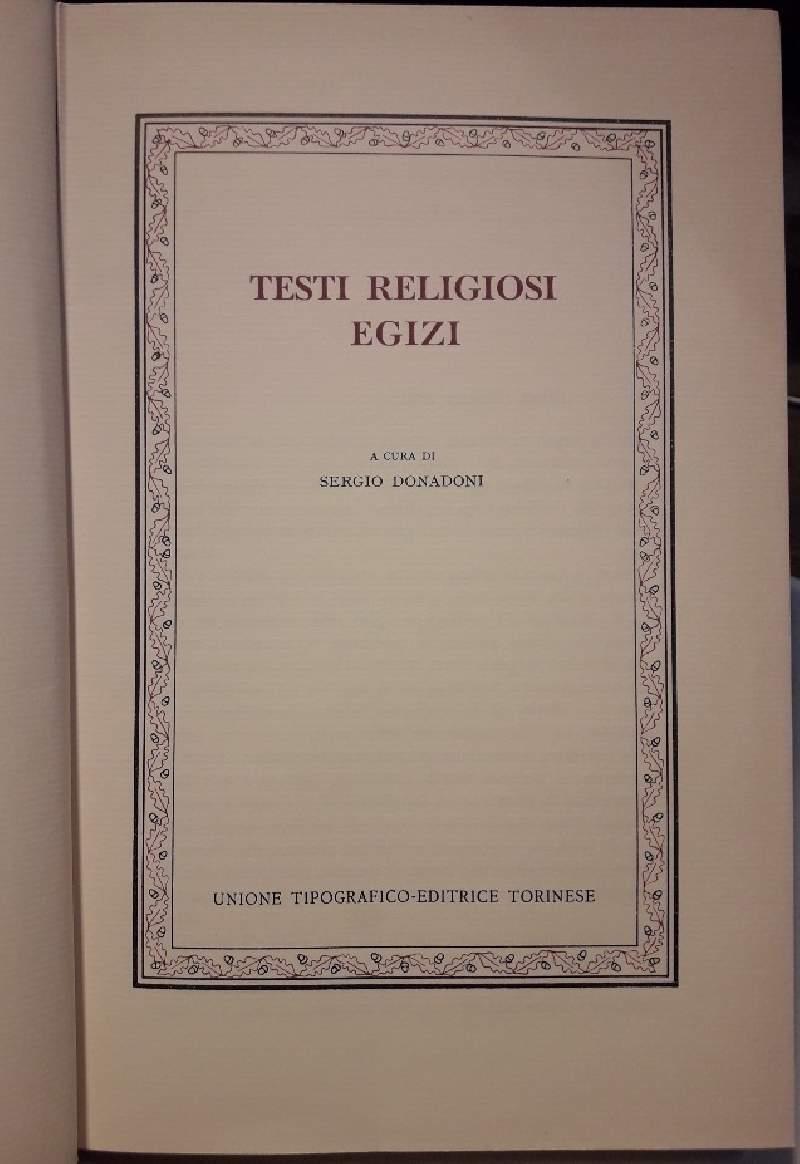 Testi Religiosi Egizi