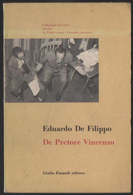 De Pretore Vincenzo  - Eduardo De Filippo - copertina