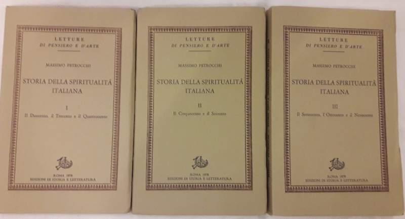 Storia Della Spiritualità Italiana-3 Voll.