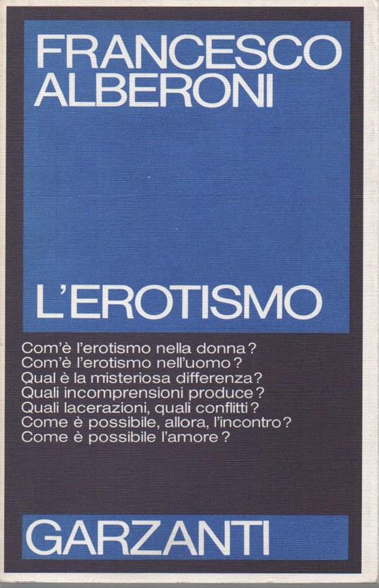 L' erotismo  - Francesco Alberoni - copertina