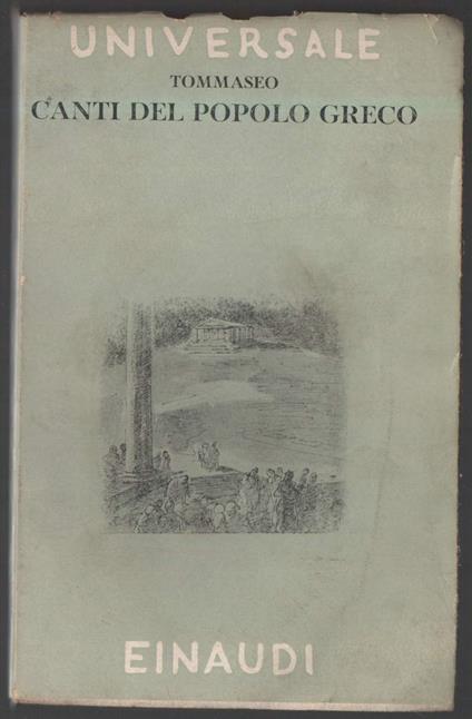 Canti Del Popolo Greco  - Niccolò Tommaseo - copertina