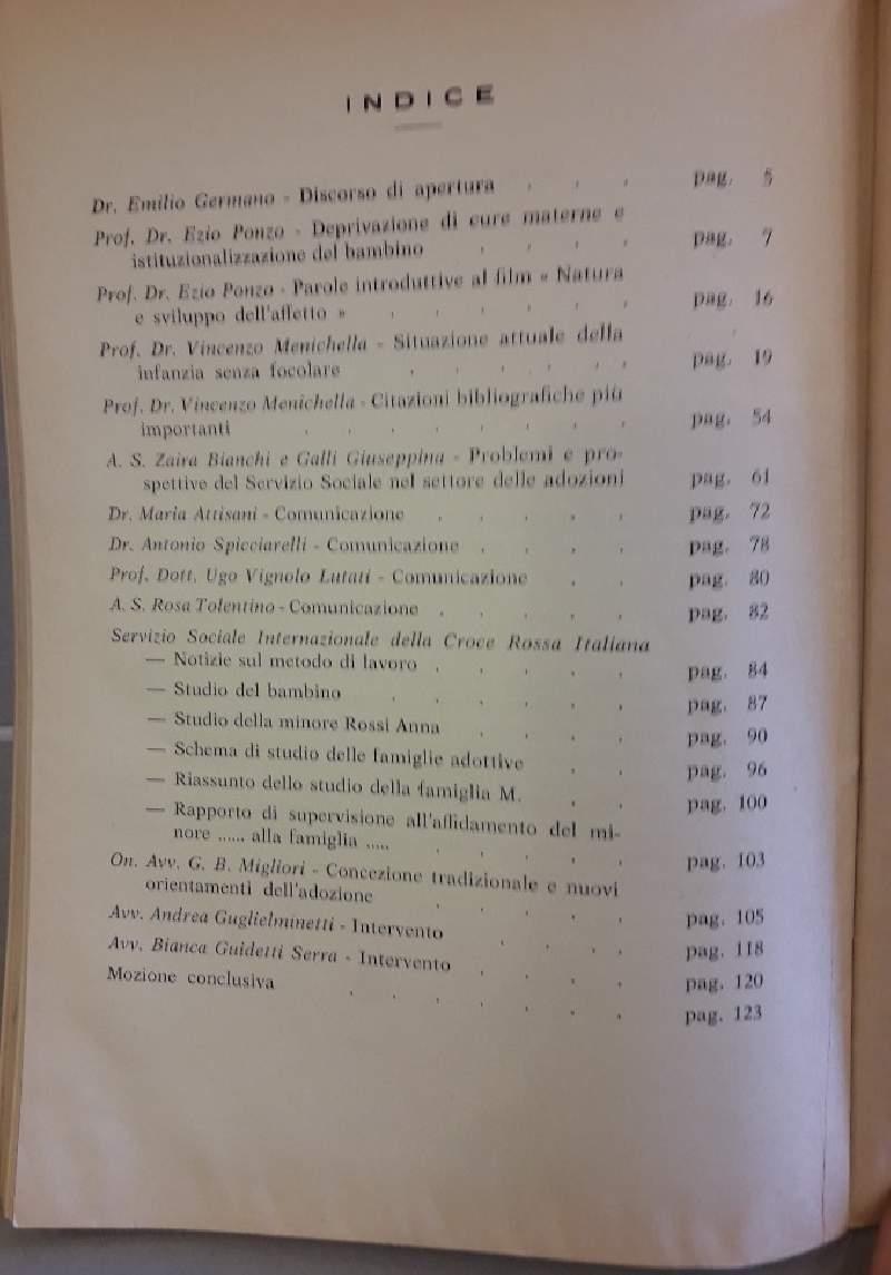 Atti Del Convegno di Studi- Infanzia Senza Focolare e Nuovi Orientamenti Dell'adozione
