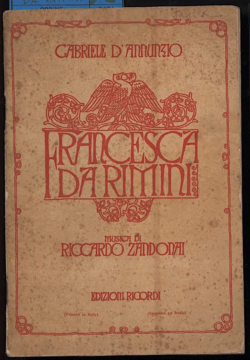 Francesca da Rimini-tragedia in Quattro Atti