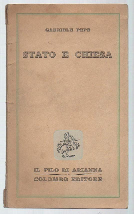 Stato e Chiesa  - Gabriele Pepe - copertina