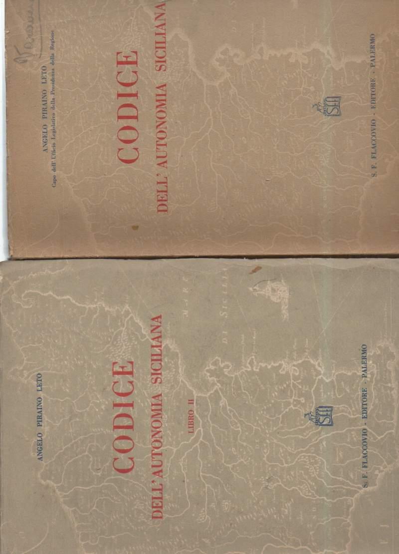 Codice Dell'autonomia Siciliana 2 Voll 