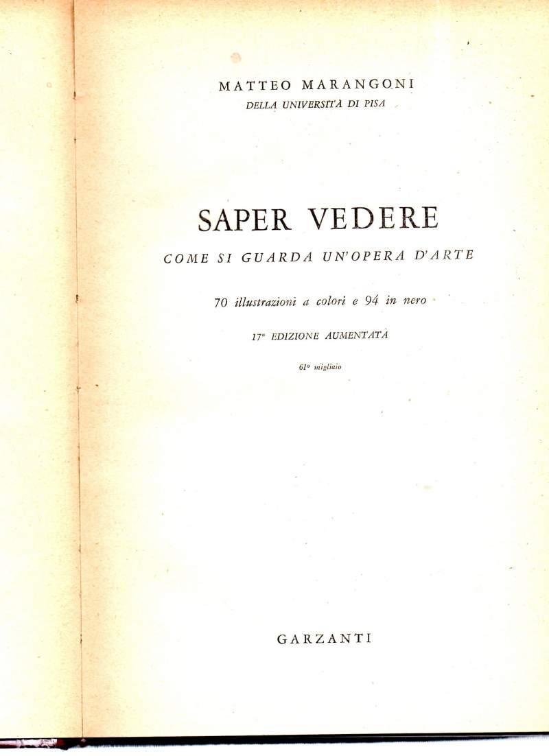 Saper Vedere- Come Si Guarda Un Opera D'arte