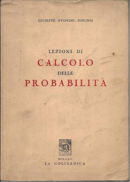 Lezioni di Calcolo Delle Probabilitë - copertina