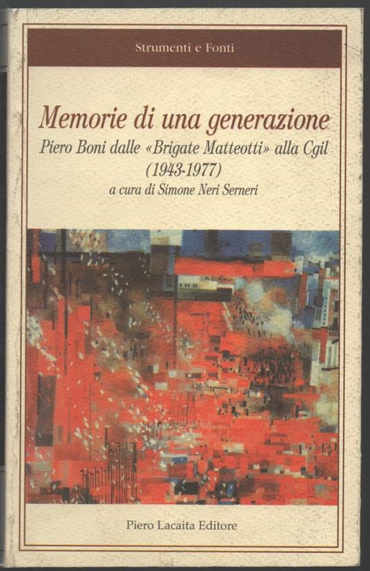 Memorie di Una Generazione - copertina