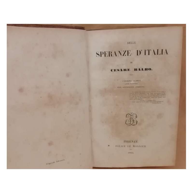 Della Monarchia Rappresentativa in Italia, Saggi Politici di Cesare Balbo. Della Politica Nella Presente Civiltˆ 