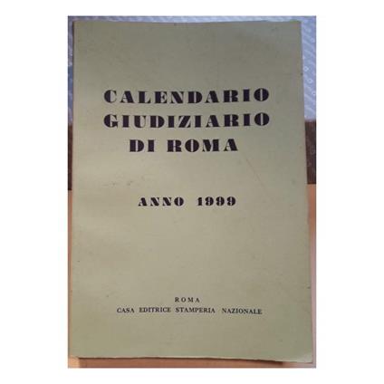 Calendario Giudiziario di Roma - copertina