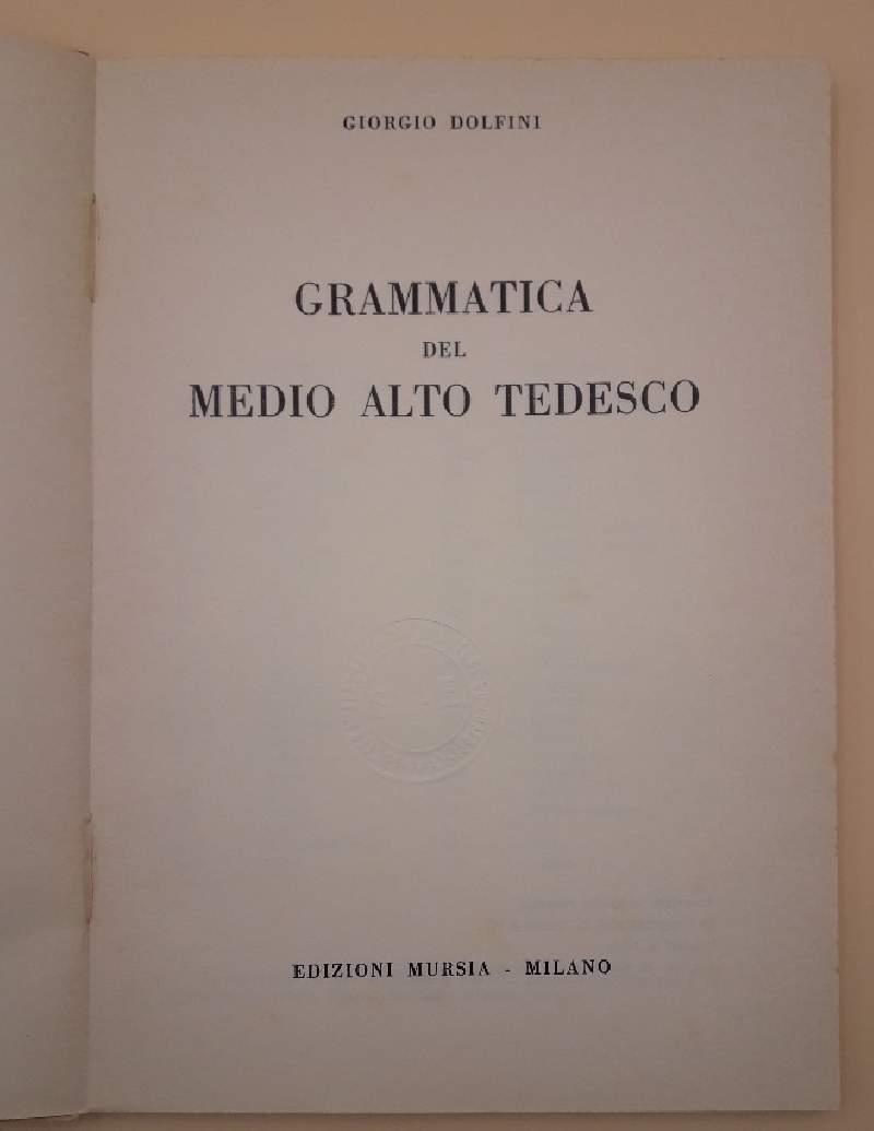 Grammatica Del Medio Alto Tedesco